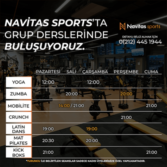 Navitas Sports'ta Grup Derslerinde Buluşuyoruz